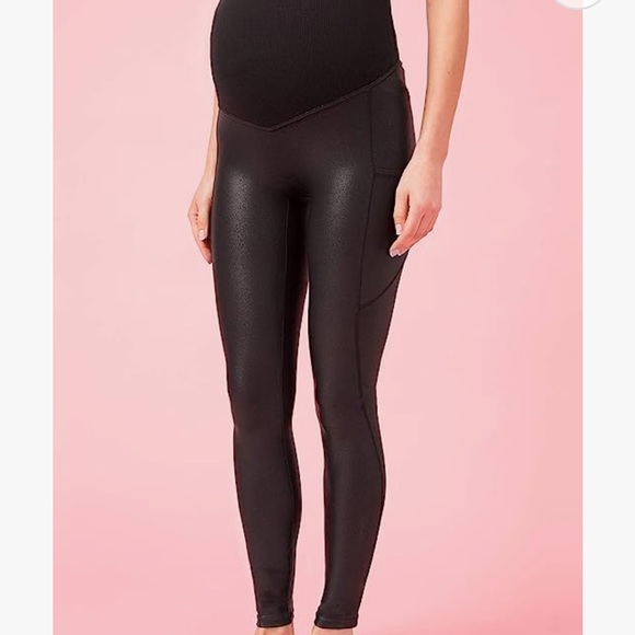 Tagoo Maternity Faux leather leggings - Picture 3 of 11